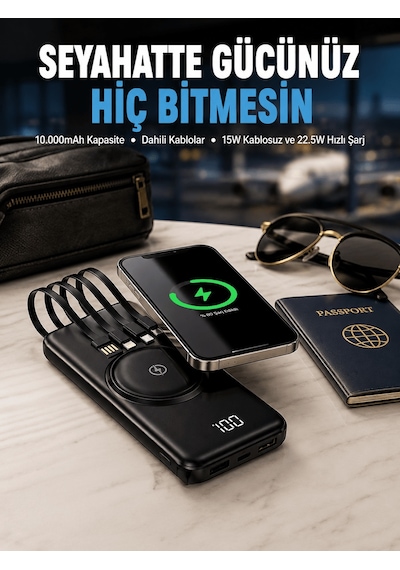 Kompakt Tasarım, Güçlü Performans 10000mah Kablosuz Powerbank Aklby-bsva58 Standart