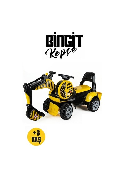 Bingit Ekskavatör Kepçe Oyuncak 110 Cm Pedalsız Sür, Kaz, Oyna