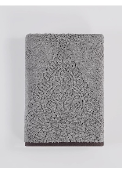 Pamuk Tekli Havlu Jakarlı Karna Premıum Vance - 70 X 140 Taş