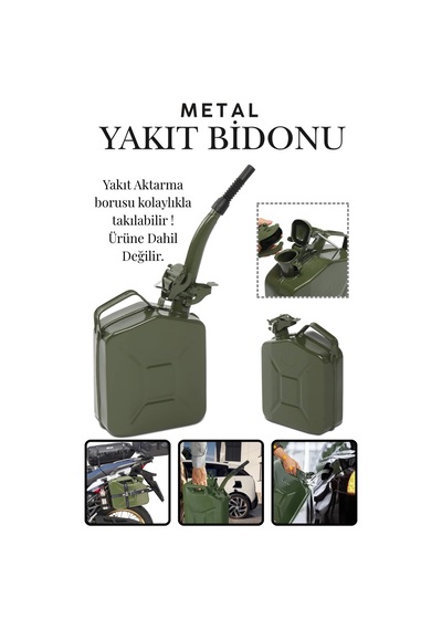 20 Litre Metal Yakıt Bidonu - Araç Port Bagaj Tipi Kalın Antisilikon Kompakt Benzin Mazot Deposu Tekne Motoru, Jeneratör Ve Çim Biçme İçin Sızdırmaz Yedek Yakıt Deposu Araç Motorsiklet Yakıt Taşıma 20 Litre Metal Yakıt Bidonu - Araç Port Bagaj Tipi Kalın Antisilikon Kompakt Benzin Mazot Deposu Tekne Motoru, Jeneratör Ve Çim Biçme İçin Sızdırmaz Yedek Yakıt Deposu Araç Motorsiklet Yakıt Taşıma
