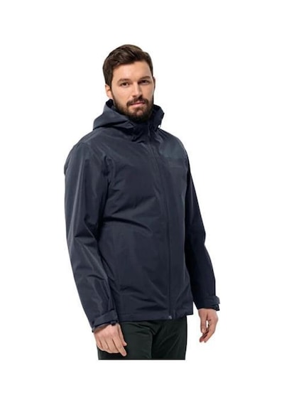 Jack Wolfskin Taubenberg 3ın1 Jkt M 1115311-out Ckt Mıdnıght Erkek Mont Lacivert