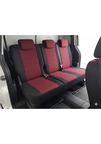 Favori Bordo Serisi Opel Combo İle Uyumlu Tam Set Oto Koltuk Kılıfı Arka Koltuk 2+1
