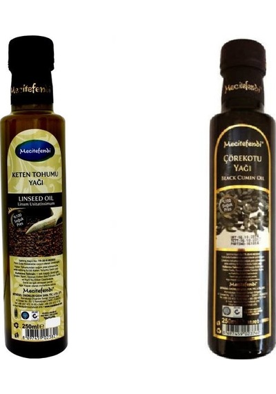 Mecitefendi Çörekotu Yağı + Keten Tohumu Yağı 2 x 250 ML