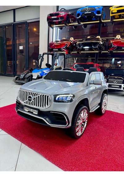 Poyraz Akülü Volvo Suv Akülü Araba 12 Volt 0-7 Yaş Gri