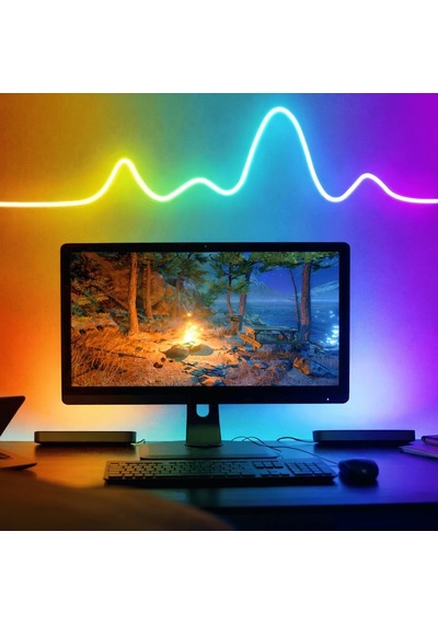Neon Led Rgb Şerit 5 Metre Tak Çalıştır Set Ip65 Dış Mekan Uyumlu Wifi Kontrollü Magic Home Rgb Neon Aydınlatma Genel