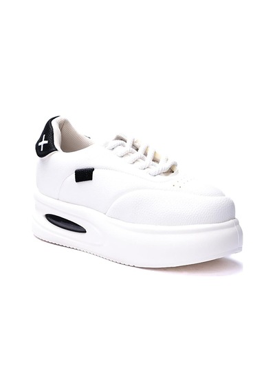 Celira Dvm Ekru Siyah Günlük Kadın Sneaker Spor Ayakkabı Siyah