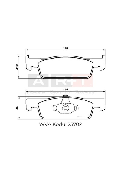 ART Disk Fren Balatası Ön Renault Clıo Iv 12 Symbol-ıı 08 Sandero-ıı 12 Twıngo-ııı 14 / Dacıa Logan 13 Ince Tıp 1 Tk