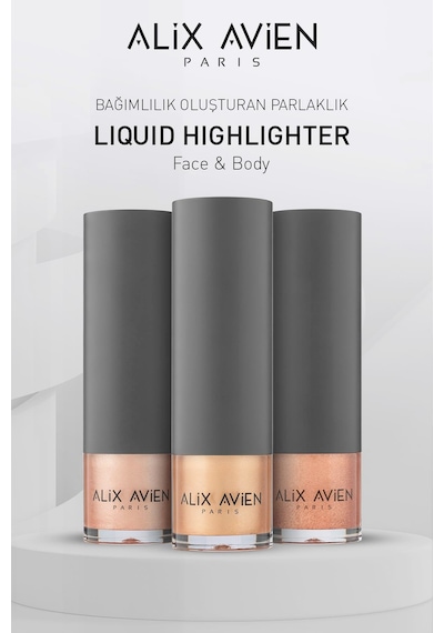 Alix Avien Pembe Işıltılı Likit Aydınlatıcı Yüz & Vücut İçin 101 30 ML