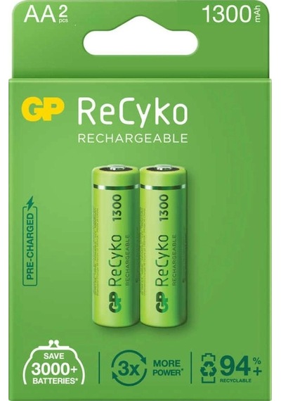 Gp Recyko 1300mah Aa Şarj Edilebilir Kalem Pil 2'li Paket