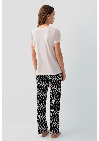 Angbutik Pierre Cardin Pc9165-x Kadın Kısa Kol Büyük Beden Pijama Takımı Açık Bej