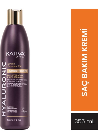 Kativa Hyaluronic Conditioner 355 Ml - Derin Nem Sağlayan Kırılma Önleyici Şaç Kremi