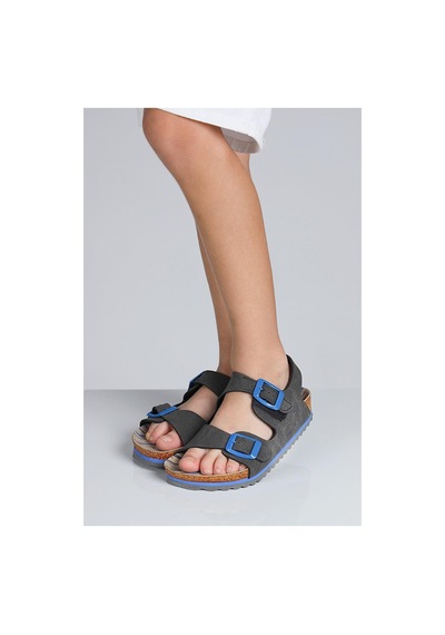 Jump Jump 50023 Çift Tokalı Antrasit Unisex Çocuk Sandalet 50023