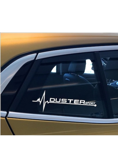 Oto Sticker Dacia Duster Nabız Kalp Atışı Sticker 2 Adet