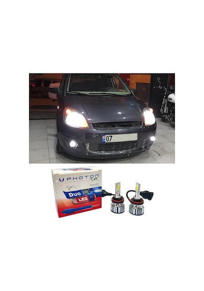 Ford Fiesta Mk5 Led Xenon Sis Farı Ampulü H11 Duo Yeni Seri Beyaz 2001-2008
