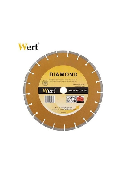 Wert 2711-300 Granit Mermer Elmas Testere 300  MM