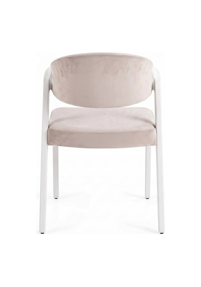 Palazzo Curva Kayın Ahşap Sandalye Beyaz