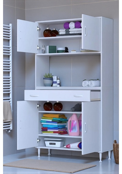 Eliusta Artex 90 Cm Yüksek Organizasyonlu Boy Dolabı 90x173x32,5 Cm Beyaz Banyo/mutfak Dolabı Beyaz Eliusta Artex 90 Cm Yüksek Organizasyonlu Boy Dolabı 90x173x32,5 Cm Beyaz Banyo/mutfak Dolabı Beyaz
