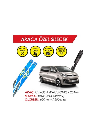 Citroen Spacetourer Silecek - Rbw Muz Silecek Takımı - 2016+