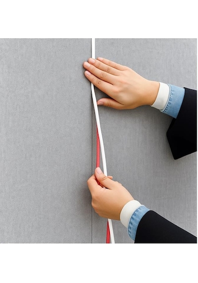 Beyaz Yapışkanlı 1 Adet 0.8mm X 280cm Duvar,panel Mobilya Kenar Tablo Süpürgelik Şeridi Çıta