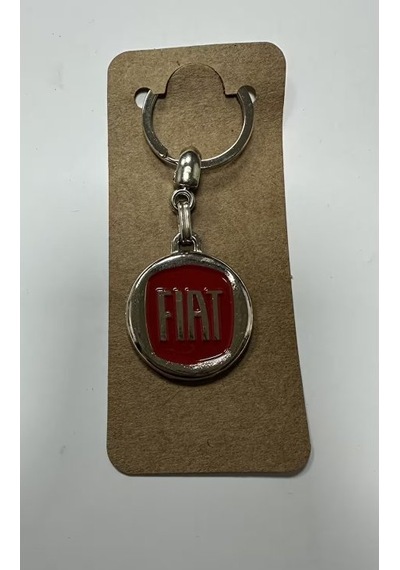 Fiat Logolu Kırmızı Metal Otomobil Anahtarlığı 1 Adet