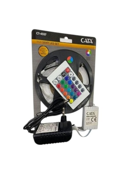 Rgb Şerit Led Seti 3 Renk 5 Mt Rgb Şerit Trafo Kumanda ,siyah Diğer