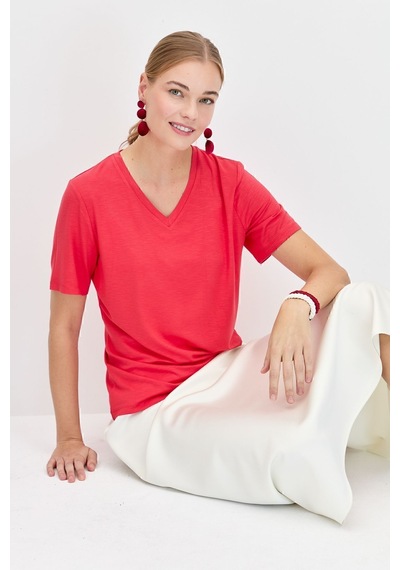 Desen Kadın T-shirt Dsn24085 Mercan