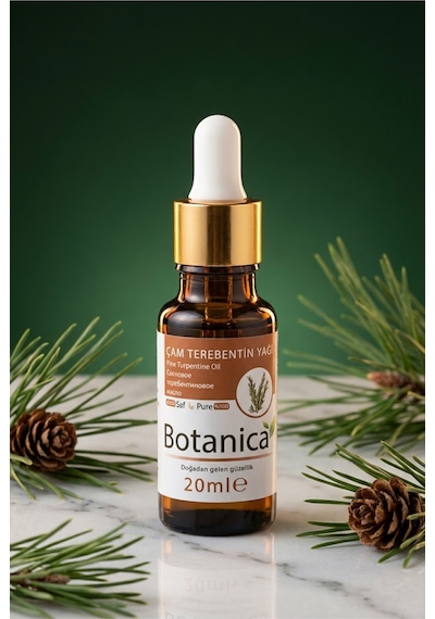 Botanica %100 Saf Çam Terebentin Yağı Eklem Bakımı Doğal Bitkisel Rahatlatıcı Masaj Uçucu Bitki Özü 20 Ml 20 ML