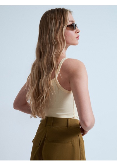 Dilvin 32774 Halter Yaka Top-açık Sarı