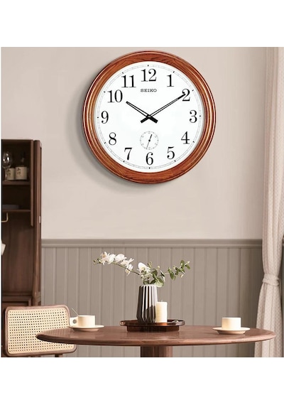 Seiko Clock Qxa155b Büyük Meşe Ahşap Duvar Saati Kahverengi