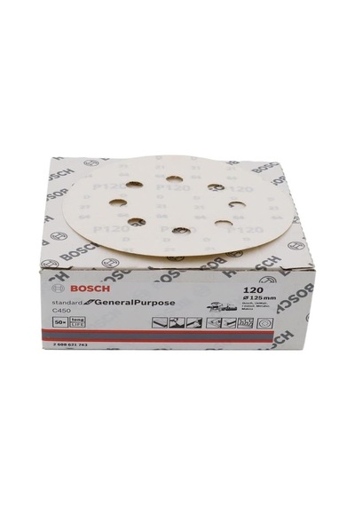 C450 125 Mm 120 Kum 8 Delikli Boschone Zımpara