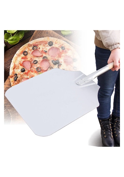 Pizza Küreği Alüminyum 73cm - Hamur Küreği Gümüş