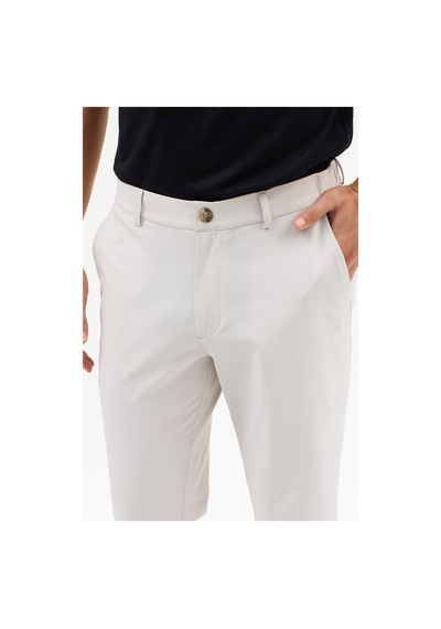Goffra Erkek Streç Kumaş Relaxed Beli Lastikli Pantolon Açık Gri