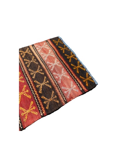 El Dokuması Kök Boya Cicim Kilimi 57x110 Renkli %100 Yün Kilim