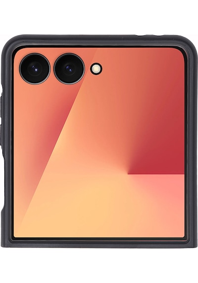 Samsung Galaxy Z Flip7 Uyumlu, Hakiki Deri, El Yapımı Arka Kapak Antik Kahve Kahverengi