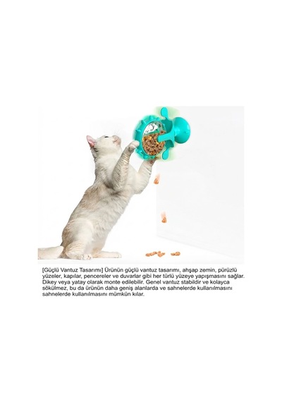 Akıllı Kedi Oyuncağı & Yavaş Besleme Özellikli İnteraktif Zeka Geliştirici Mama Dağıtıcı