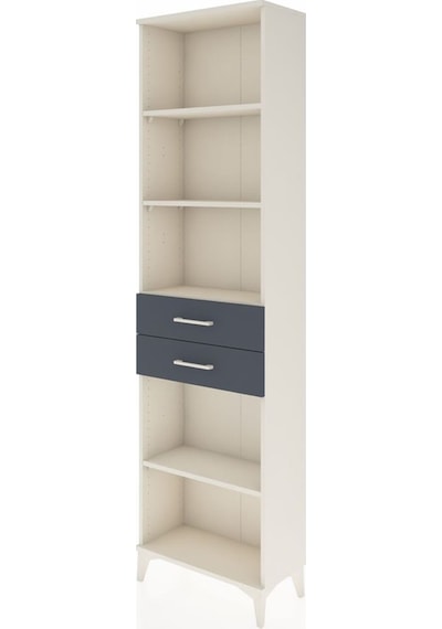 Arges Dolap 4 Raflı 2 Çekmeceli 60x30x221 Aytaşı-antrasit Aytaşı