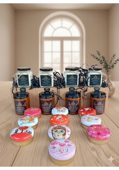 Boho Bloom Gül & Yasemin Kokulu El Yapımı Soya Mumu Happy Blaze Candle Açık Pembe