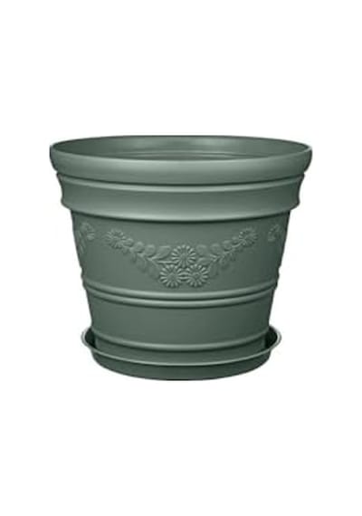 Yeşil Antik Saksı, 12 Litre Kapasite İle Bitkiler İçin Şık Bir Tercih