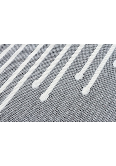 Grey Rengi Yıkanabilir Çift Taraflı Modern Desenli Dokuma Kilim