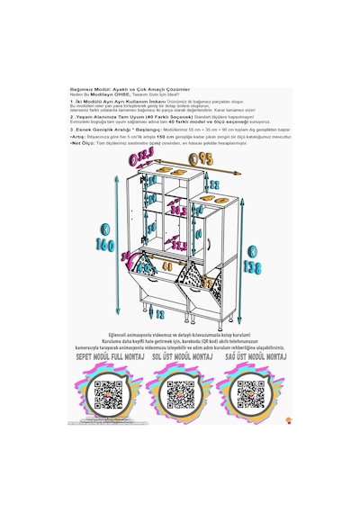 Beliz 95 Cm Sepetli 2 Kapaklı Banyo Dolabı Oyuncak Kiler/mutfak Dolabı 55+40 X160x32,5 Cm Beyaz Beliz 95 Cm Sepetli 2 Kapaklı Banyo Dolabı Oyuncak Kiler/mutfak Dolabı 55+40 X160x32,5 Cm Beyaz