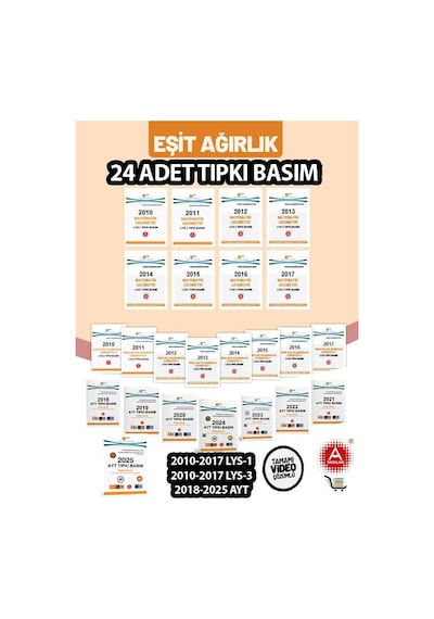 Eşit Ağırlık Tıpkı Basım Seti Çıkmış Sorular 2010-2025 Arası Toplam 24 Eser