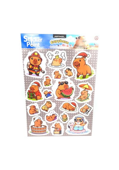 Artikel Capybara Sticker 17 X 25 Cm 4 Adet Diğer