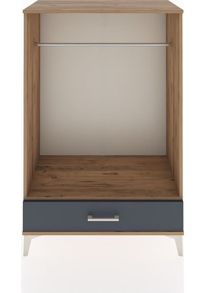 Hyperion Dolap Tek Raflı Tek Çekmeceli Tek Askılı 88x44x134 Çam-antrasit Atlas Çam