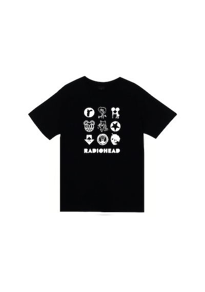 Stoned&Fame Radiohead Baskılı Unisex %100 Pamuk Siyah T-shirt SIYAH