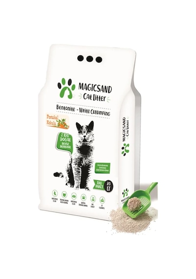 Magicsand Cat Litter Portakal Kokulu İnce Bentonit Kedi Kumu 20 L