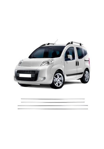 Fiat Fiorino Uyumlu 2007-2015 Krom Ön Tampon Çıtası 4 Parça Paslanmaz Çelik
