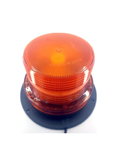 Ahmet Otomotiv 12v/110v Sarı Ledli Çakmak Fişli Mıknatıslı Tepe Lambası
