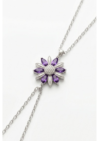 Lotus Çiçeği 925 Ayar Gümüş Minimal Kadına Hediye Bileklik 01764 Çok Renkli 67768477