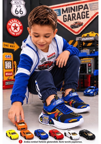 Minipa Garaj Tabanlı, Çift Metal Arabalı, Ortopedik Çocuk Spor Ayakkabı Sax Mavi - Orange Minipa Garaj Tabanlı, Çift Metal Arabalı, Ortopedik Çocuk Spor Ayakkabı Sax Mavi - Orange