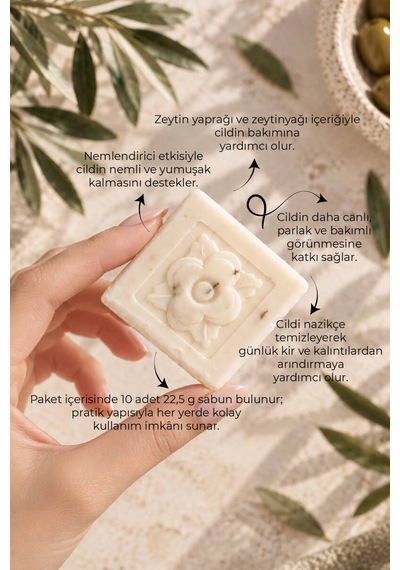 La Diva Doğal Butik Zeytin Yapraklı Sabun 10x22,5 Gr Karışık